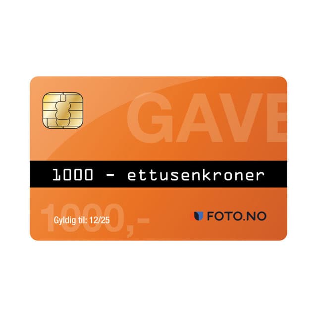 Gavekort hos Foto.no på kr. 1000,-
